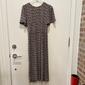 Midi Geometric Print Midi Dress